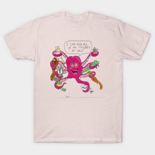 I Can Hug All of My Friends at Once! T-Shirt by ConidiArt